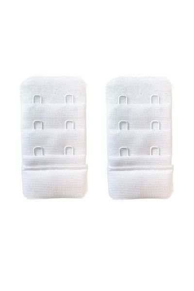 No8 Home 2 Pieces Agraf Bra Extension Hook 3 Rows / 2 Hooks White
