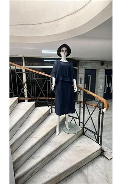 EREN STYLE Italian Fringe Detailed Muslin Linen Slit Dress - Blouse & 2-Piece Set