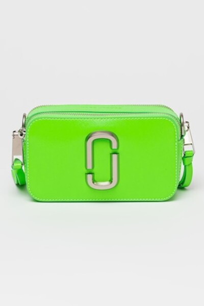 Marc Jacobs Geantă crossbody din piele The Utility Snapshot, Verde electric