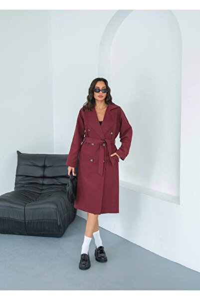 Chef d'atelier Kadın Oversize Uzun Dökümlü Trençkot