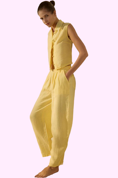 PayBuy Women's Fashion High Waist Wide Leg Linen Pants Summer Style Meets