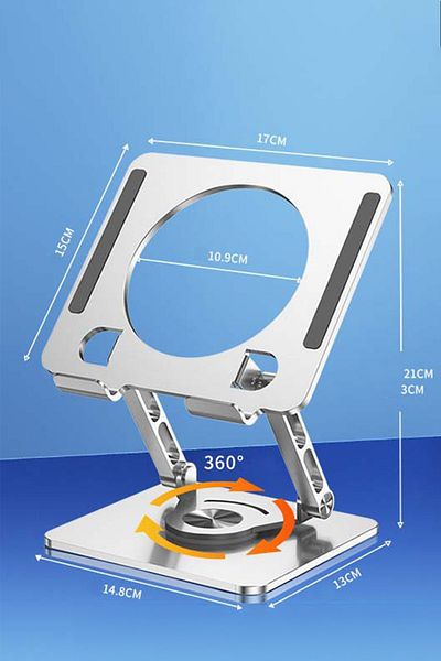 Nezih Case Desktop Metal Tablet & Phone Stand 360 °   Rotatable, Magnetic, Foldable