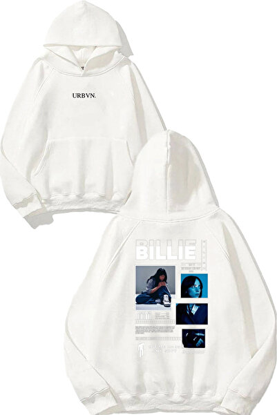 urbvn سويت شيرت بيلي 1 ذو تصميم مطبوع باللون الأبيض كبير الحجم