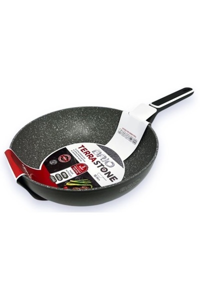 BRIO TERRA STONE Pan - Wok 5 Layers With Mineral Particles, non-stick, induct...