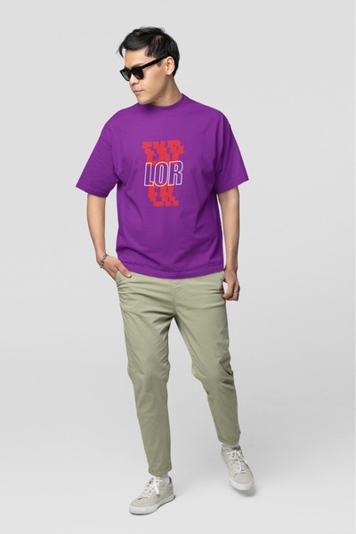 ArtYus TRIOCĂ EXP LOR ER PENTRU BĂRBAȚI, CU IMPRIMARE TRANSFER, Gât rotund, m...