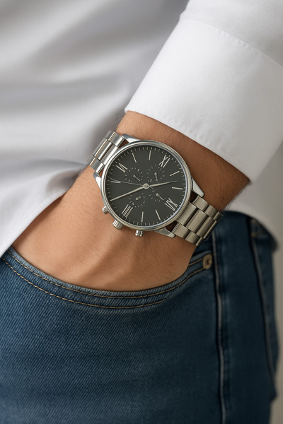 LOOQ Roman Numeral Steel Cord Men's Watch