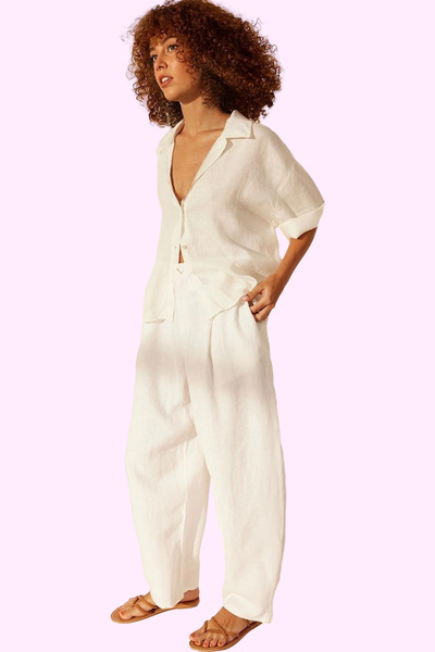 PayBuy Women's Fashion High Waist Wide Leg Linen Pants Casual Chic Weekend Summer