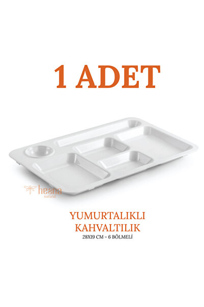 Hesna Natural Unbreakable Breakfast Table D'Hote Tray - with Egg