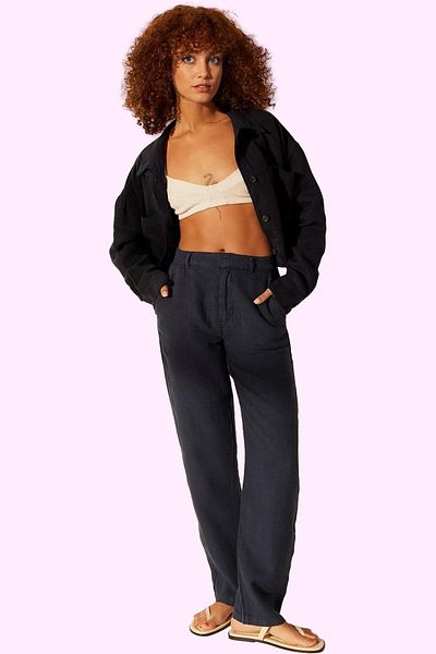 PayBuy Women's Fashion High Waist Wide Leg Linen Pants Casual Chic Weekend Summer