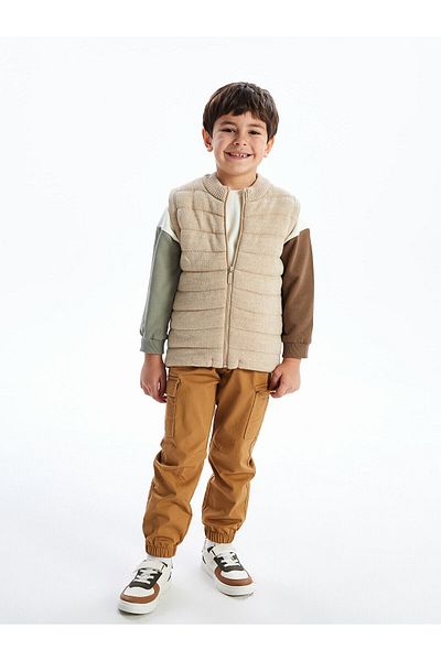 LC Waikiki New Season Crew Neck Boys Zipper Vest