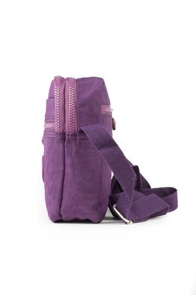 İMAKS Маленький розмір 571 Krinkıl/Klinkır Водонепроникна тканина Багатосекційна сумка для телефону через плече Фіолетова 10A