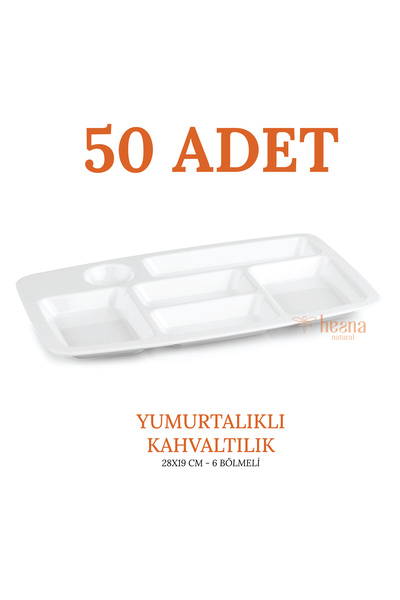 Hesna Natural Unbreakable Breakfast Table D'Hote Tray - with Egg