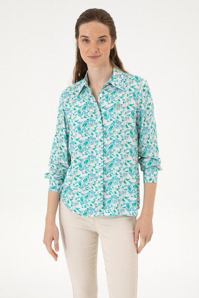 U.S. Polo Assn. Women's Mint Long Sleeve Shirt 50299289-Vr090