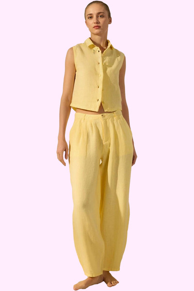 PayBuy Women's Fashion High Waist Wide Leg Linen Pants Summer Style Meets