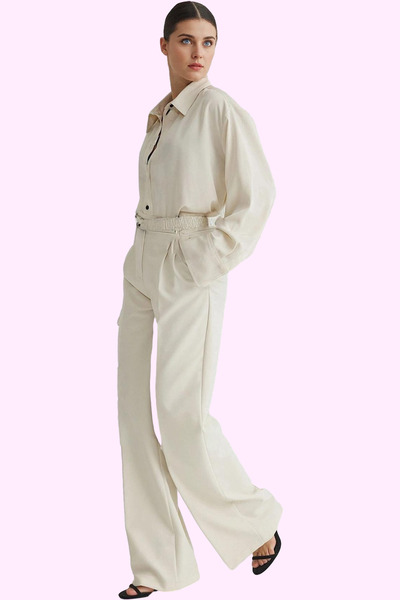 PayBuy Women's Fashion Wide Leg Long Pants Solid Pattern Wide Leg High Waist Casual Summer