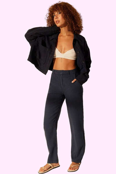 PayBuy Women's Fashion High Waist Wide Leg Linen Pants Casual Chic Weekend Summer