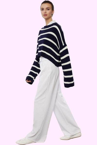 PayBuy Women's Fashion High Waist Wide Leg Pleated Pants Casual Chic Weekend Summer