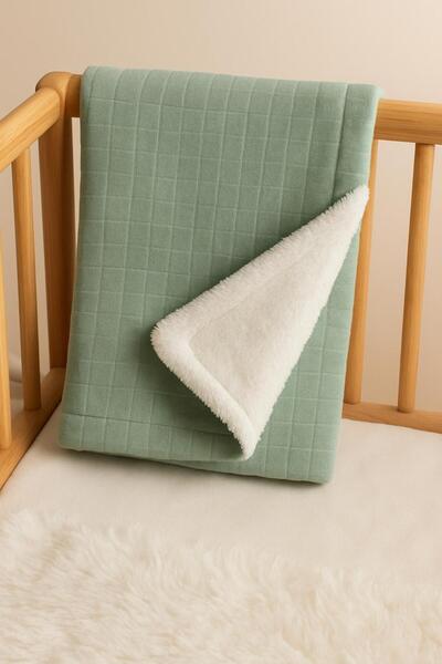 Abelia Baby Organik Pamuklu Müslin/Polar Çift Taraflı Wellsoft Bebek Battaniyesi