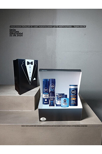 NIVEA Çeyiz Kolisi Nişan Bohçası Mukavva Damat Çeyiz Kutusu Hediyeli 1 ADET