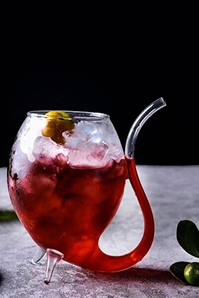 DORRY HOME 6'lı Retro Pipetli Stil Bardak Flüt Dekor Soğuk Sıcak Meşrubat Kokteyl Bardağı Dayanıklı Cam Bardak