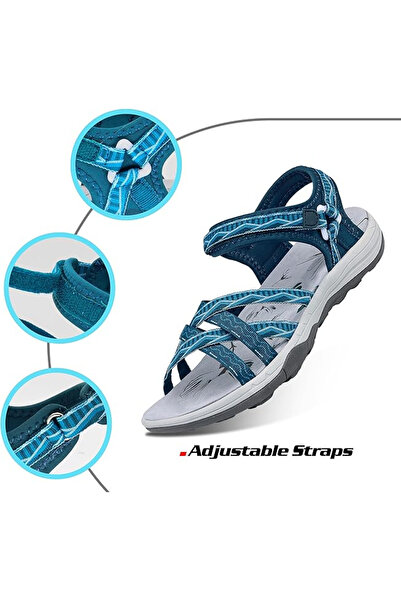 OEM Sandale casual pentru drumeții și activități outdoor, gri-albastru, mărimea 41