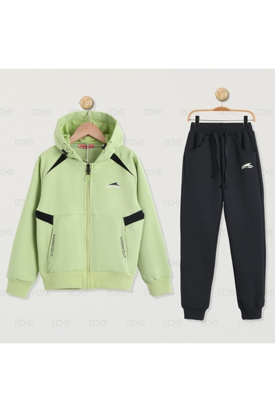 SETTY KOOP Children Athletic Tracksuit Hoodie Jacket and Sweatpants Set for Girls
