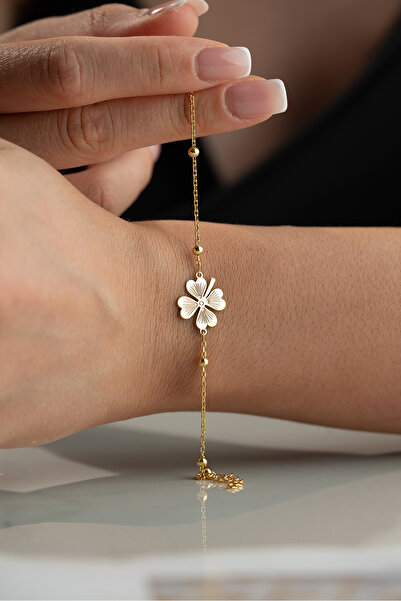 Silvano Jewelry 925 Ayar Gümüş Yonca Bileklik