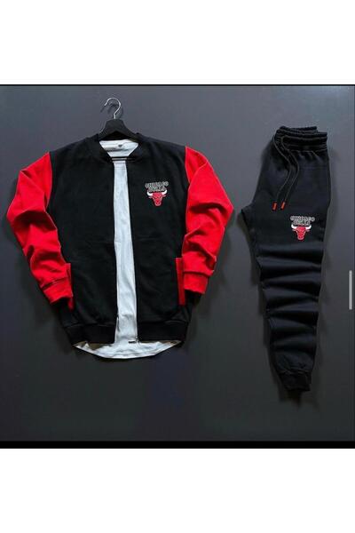 Risil-Nu Company New Season Premium 3 Thread Raster Zippered College Jacket - 3 Thread Sweatpants 2 Piece Set