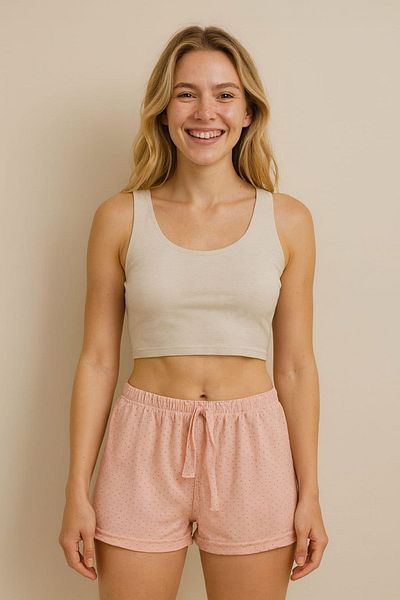enmodaiçgiyim Women's Patterned Cotton Shorts