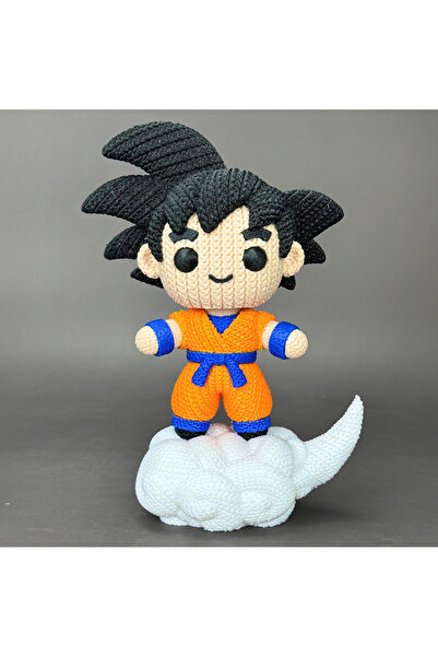 Fud3D تمثال غوكو من دراغون بول بمظهر محبوك، 18 سم مع رأس متحرك