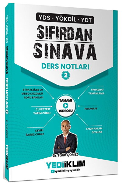Yediiklim Yayınları YDS YÖKDİL YDT Sıfırdan Sınava Hepsi Videolu Ders Notları...