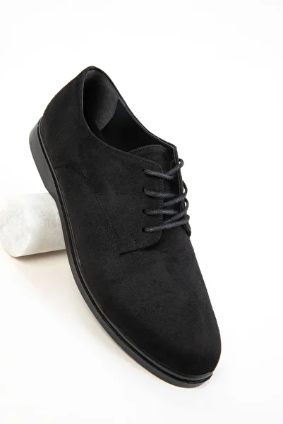 SOHO Black Suede Women's Loafer Shoes 20833