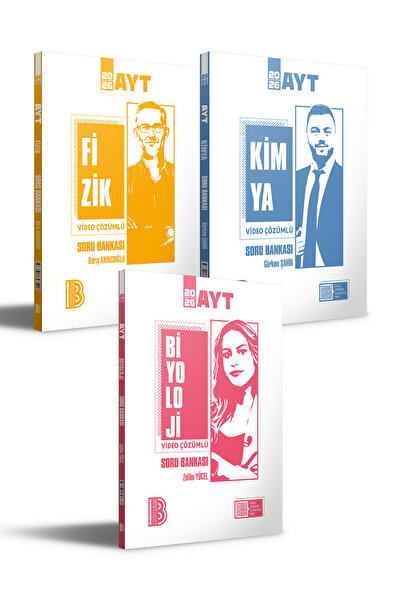 Benim Hocam Yayınları 2026 AYT Fizik - Kimya - Biyoloji Soru Bankası Seti Ben...