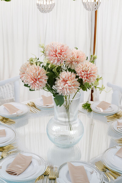 Yapay Çiçek Deposu Изкуствени цветя 7-стеблова гирлянда Букет от глухарчета 35 см Прах