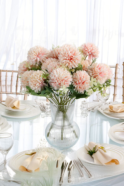 Yapay Çiçek Deposu Изкуствени цветя 7-стеблова гирлянда Букет от глухарчета 35 см Прах