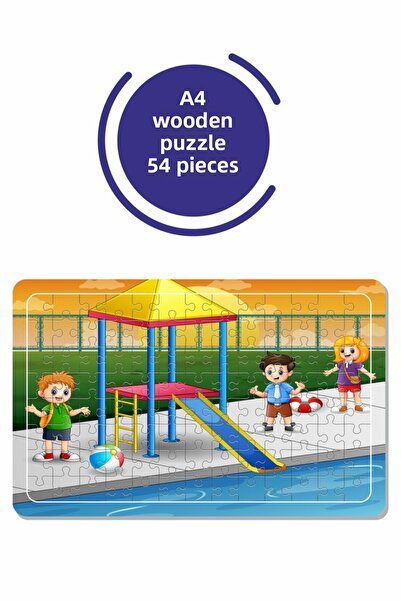 Baskı Atölyesi لعبة ألغاز بول آند جيم A4 مكونة من 54 قطعة، لعبة، منشار قطع