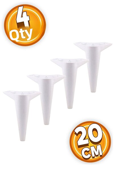 Badem10 Aspen Mobilier de lux Canapea Fotoliu Unitate TV Consolă Picior Picioare 20 Cm Picior alb (4 buc.)