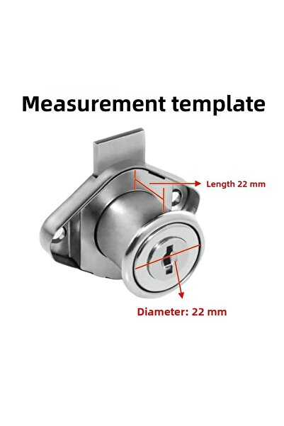 Badem10 Nickel Chrome 22 mm 5 Pieces Kh2 Strip Oval Cylinder Locks