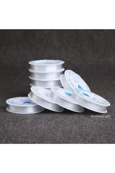 platin hediyelik 10 τεμάχια 06 χιλιοστών ελαστικό κορδόνι βραχιολιού, διαφανές λαστιχένιο κορδόνι