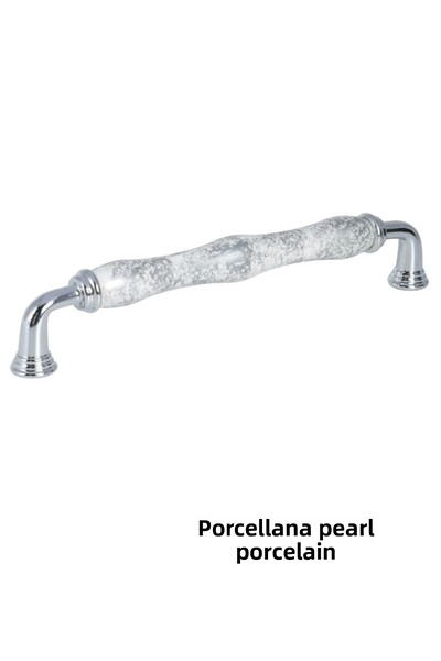 Porcellana Perla (12,8 cm)-Porțelan Dulap Sertar Baie Bucătărie Mobilier Mâne...