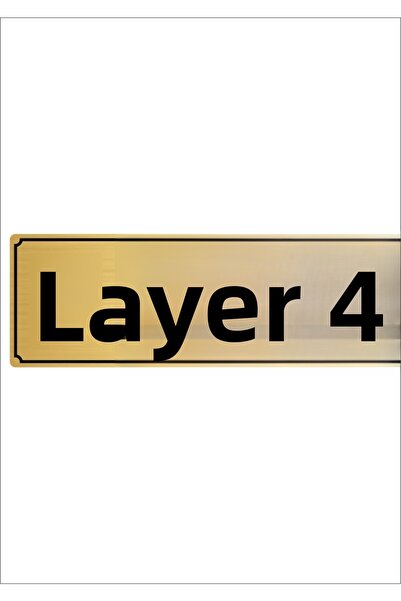 Özarslan Dizayn 4Th Floor 5Cmx20Cm Metal Directional Sheet Gold Color