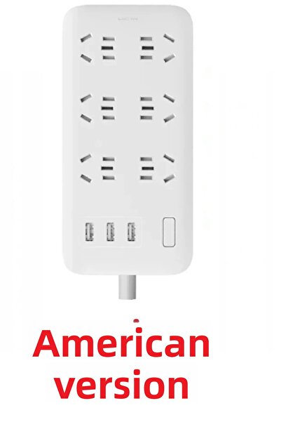 MİAMAİ Xiaomi Mi Power Strip 6-Piece with USB Port and Current Protection Soc...