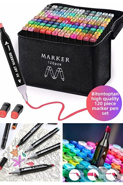 BiTon Toptan Set of 120 Double Flavoured High Quality Marker Pens - for Paint...