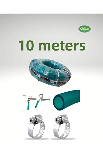 ÇİTAŞ 1/2 10 Meter Fırat Soft Silicone Unbreakable Garden Hose 2 Pieces Hose ...