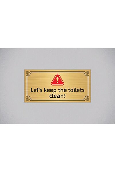 ALFA REKLAM AJANSI حافظ على المرحاض نظيفًا مكتوبًا 20 × 10 سم من الصفائح المع...