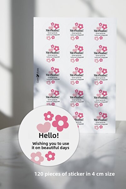 Özer Store 120 buc. Etichetă rotundă adezivă pentru ambalarea produselor, aut...