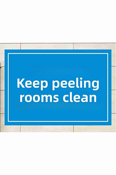 zafrakreklam Let's Keep Dressing Rooms Clean Sign Board 24X34 cm Pvc Zafraadv...