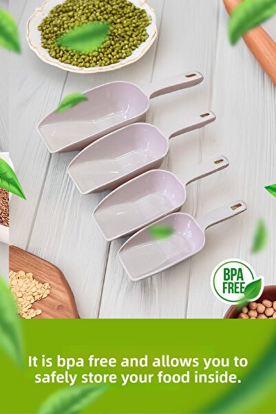 Vienev Pink Set of 8 Plastic Food Shovels