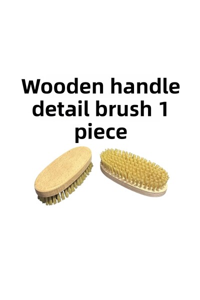 ROX KİMYA فرشاة تفاصيل السيارات بمقبض خشبي 1 قطعة