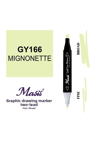 Masis Twin Double Ended Marker Pen 166 Mignonette